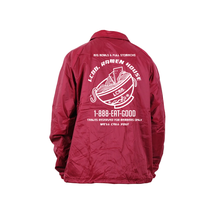 LCBB “Ramen House” Coaches Jacket “Crimson/White”