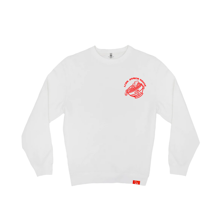 LCBB “Ramen House” Premium Crewneck “White/Red”