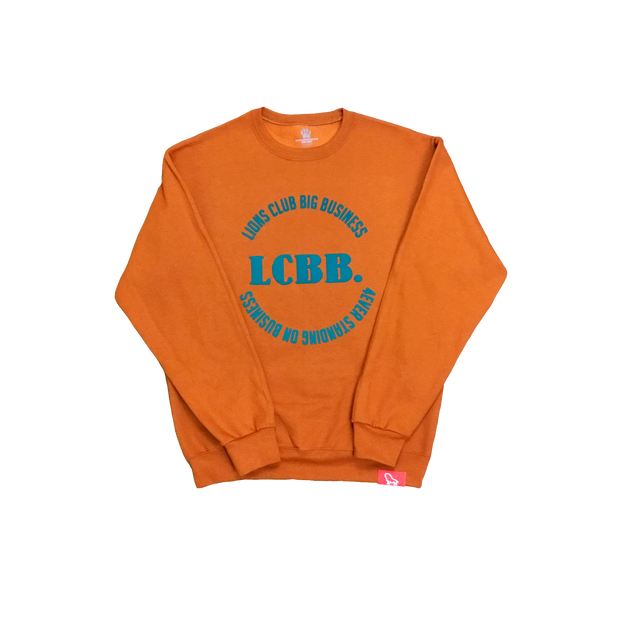 LCBB “Seal” Puff Print Crewneck(Brnt Orange/Green)