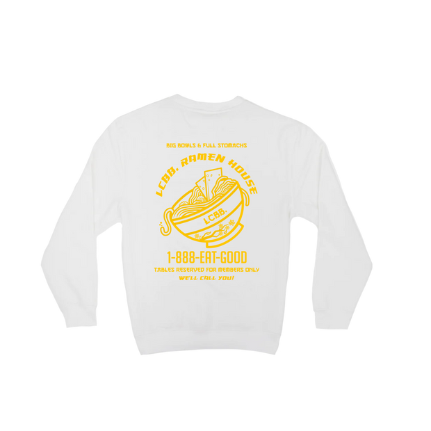 LCBB “Ramen House” Premium Crewneck “White/Golden Yellow”